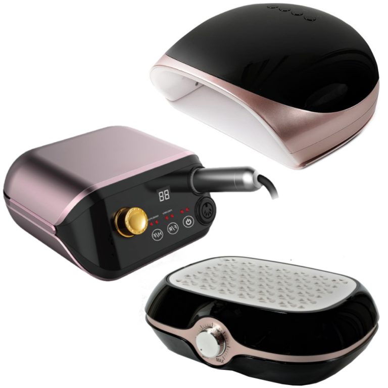 Zestaw do manicure: frezarka 45W lampa 90W pochłaniacz pyłu