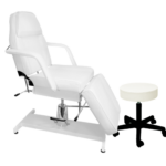 Fotel kosmetyczny hydrauliczny + taboret bez oparcia