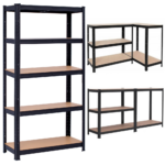 Regał magazynowy 180x90x40 czarny 5 półek