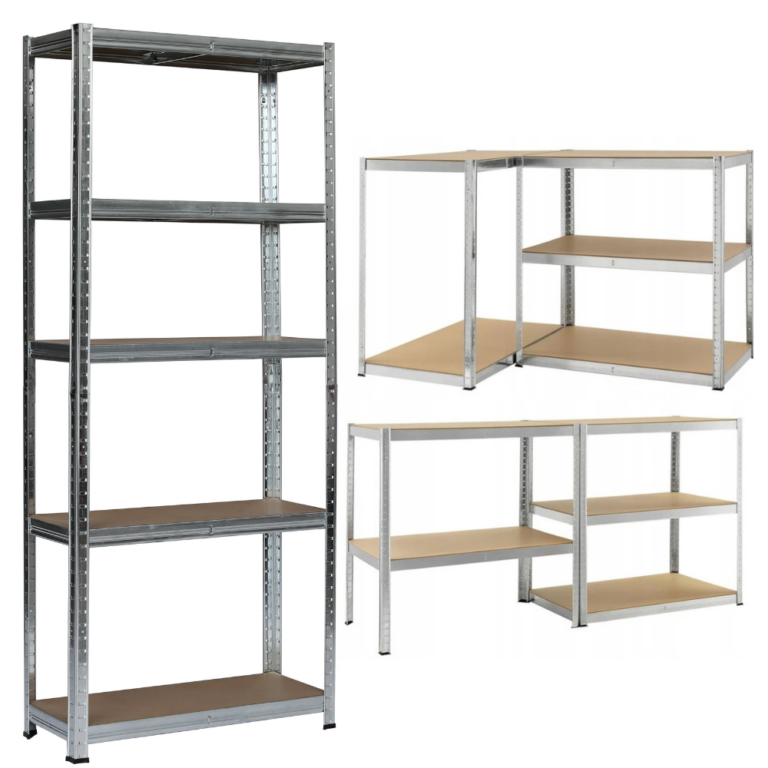 Regał magazynowy srebrny 5 półek